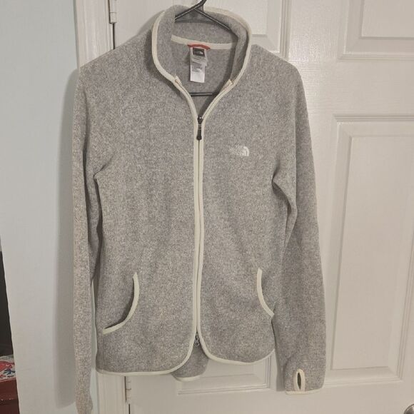 The North Face Women's Light Gray Fleece Jacket - Picture 1 of 13